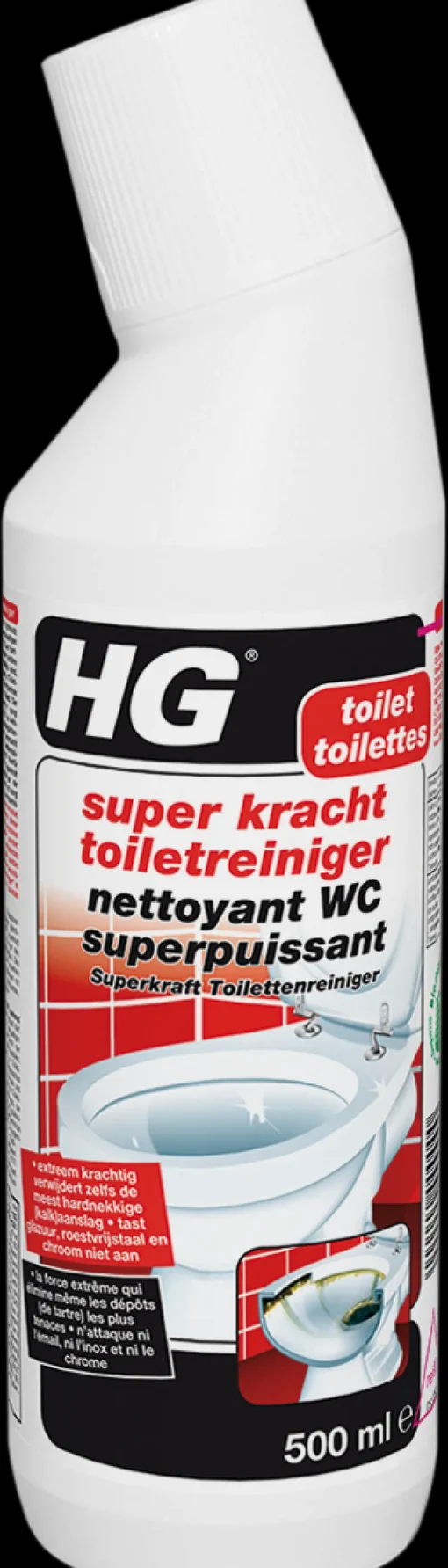 HG Super kracht toiletreiniger 0,5 L