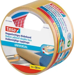 Tesa Tapijttape dubbelzijdig universeel geel 5m x 50 mm