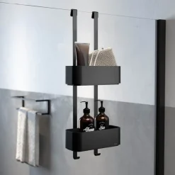 Tiger 2-Store Ophangbaar doucherek 25 cm - zwart