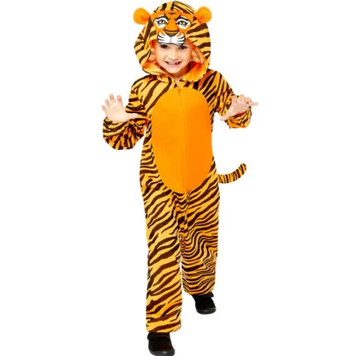 Kinderen Euro Shop Tijgerpak Onesie Kind - 3-4 jaar