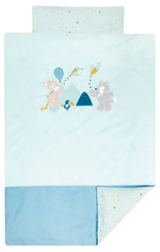 Nattou Tim & Tiloo Dekbedovertrek 100 x 140 cm met kussensloop 40 x 60 cm