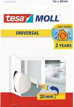 Tesa Tochtstrip binnendeur 1 m 3,8 cm wit