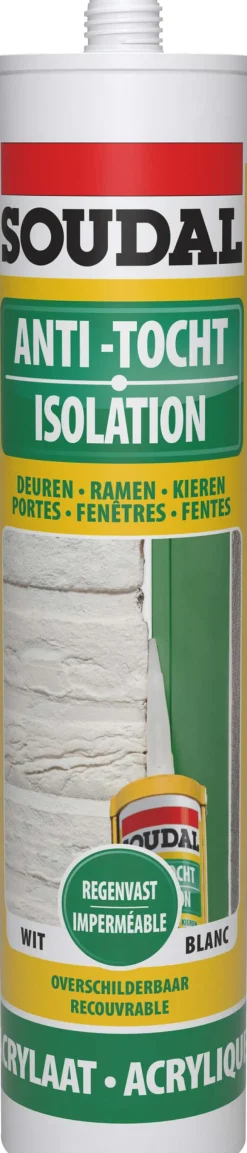 Soudal Tochtwerende mastiek wit 310 ml