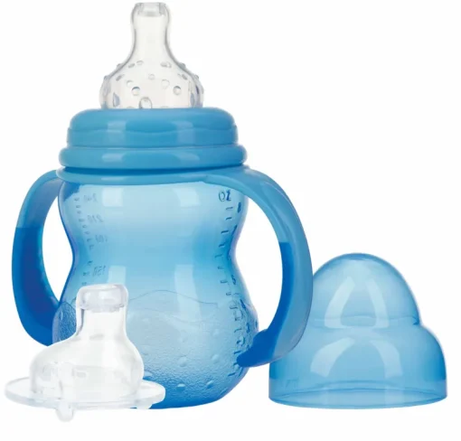 Nuby Trainingsfles 240ml blauw