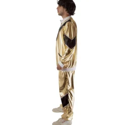 Euro Shop Trainingspak 80ies Sporty Simon Heren - goud/zwart - Maat 60/62