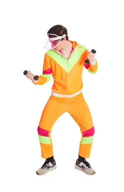 Partyline Trainingspak Man Fluo - Oranje/geel - Maat 52
