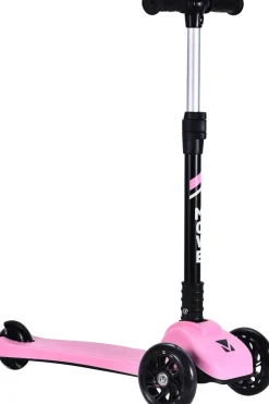 Move Tri-Scoot Pastel Pink Lights - 3-wiel step - Lichtgevende wielen - Vouwbaar - Roze