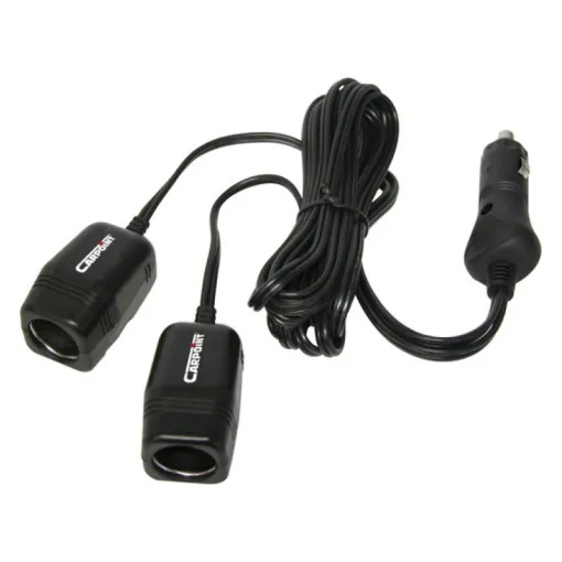 Carpoint Twin contactdoos 12 V met 2 m kabel