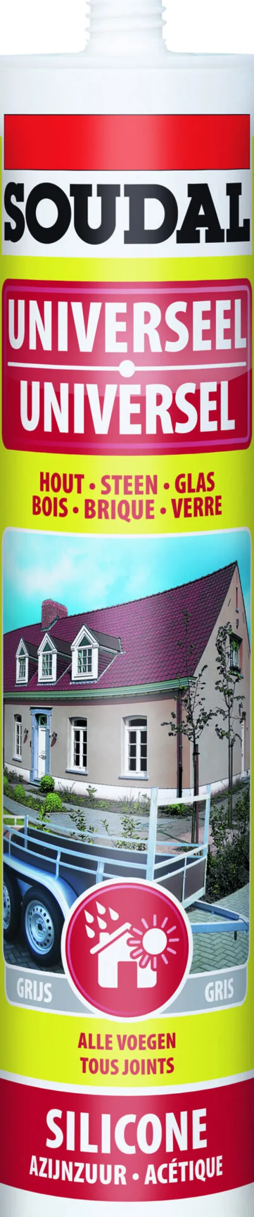 Soudal Universele silicone grijs 310 ml