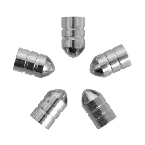 Carpoint Ventieldoppen zilver 5 stuks
