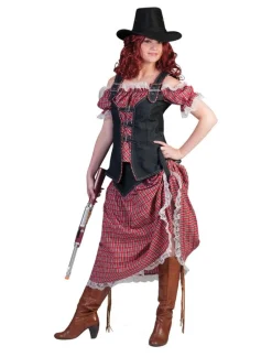 Euro Shop Verkleedjurk Cowgirl Denim Ranger Lang - Maat 40/42