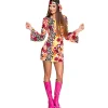Euro Shop Verkleedjurk Groovy Hippie Girl - M