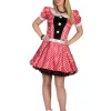 Euro Shop Verkleedjurk Minnie Muis Rood Polkadot - Maat 44/46