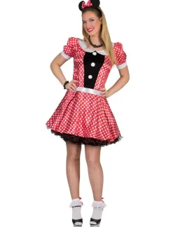 Euro Shop Verkleedjurk Minnie Muis Rood Polkadot - Maat 44/46