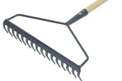 De Pypere Versterkte hark 16 tanden met steel