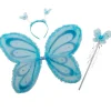 Euro Shop Vlinderset diadeem + vleugels +  stokje - Blauw