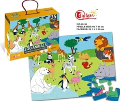 DDD Toys Vloerpuzzel in de zoo 35 stuks