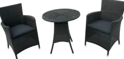 DDD Wicker Bistroset Praag - zwart