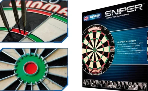 Winmau Sniper Dartbord + 2 sets dartpijlen