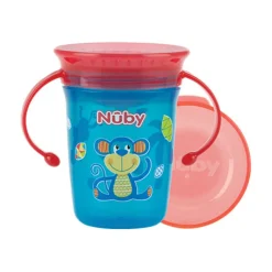 Nuby 360° Wonder cup met handvatten -AQUA- 240ml - 6m+