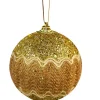 DDD 3x kerstbal strass M champagne