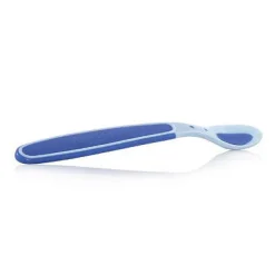 Nuby Zachte en warmtegevoelige lepel blauw - 3stk - 3m+