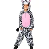 Kinderen Euro Shop Zebrapak Onesie Kind - 8-10 jaar