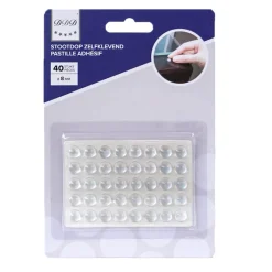 DDD zelfklevend stootdoppjes 8 mm transparant 40 stuks