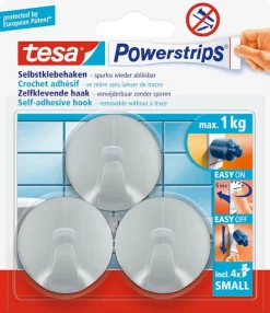 Tesa Zelfklevende haak chroom mat