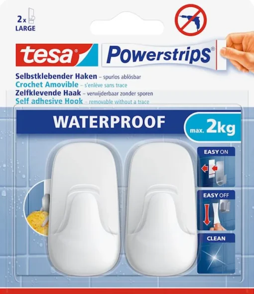 Tesa Zelfklevende haak wit