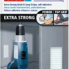 Tesa Zelfklevende klittenband extra strong - strips 50 mm x 10 cm wit
