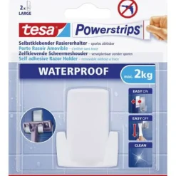 Tesa Zelfklevende scheermeshouder wit