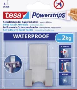 Tesa Zelfklevende scheermeshouder metaal