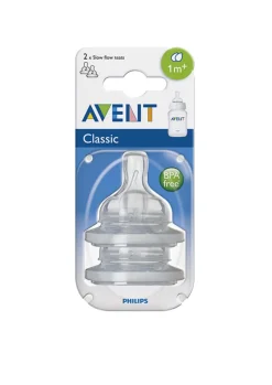Avent Zuigspenen slow 2 gaten 2 stuks